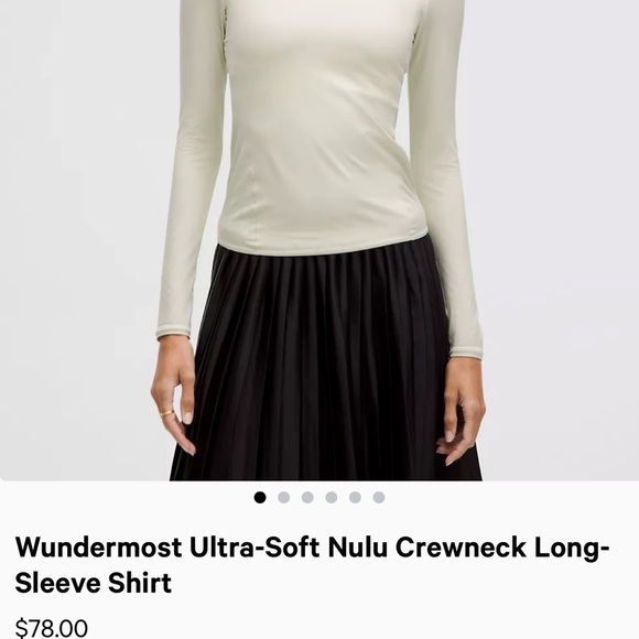 lululemon athletica Cream Long Sleeve Top - Picture 3 of 3